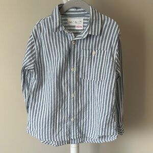 Zara Long Sleeve Button Down Dress Shirt Size 6